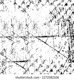 Vector grunge overlay texture. Black and white background. Abstract monochrome image includes a faded effect in dark tones