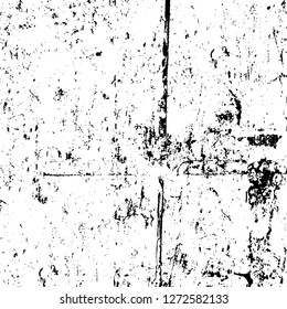 Vector grunge overlay texture. Black and white background. Abstract monochrome image includes a faded effect in dark tones