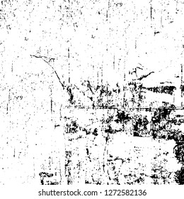 Vector grunge overlay texture. Black and white background. Abstract monochrome image includes a faded effect in dark tones