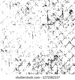 Vector grunge overlay texture. Black and white background. Abstract monochrome image includes a faded effect in dark tones