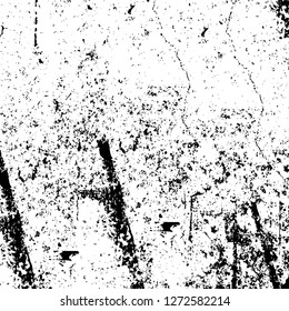 Vector grunge overlay texture. Black and white background. Abstract monochrome image includes a faded effect in dark tones