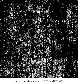 Vector grunge overlay texture. Black and white background. Abstract monochrome image includes a faded effect in dark tones