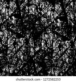 Vector grunge overlay texture. Black and white background. Abstract monochrome image includes a faded effect in dark tones