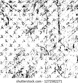 Vector grunge overlay texture. Black and white background. Abstract monochrome image includes a faded effect in dark tones