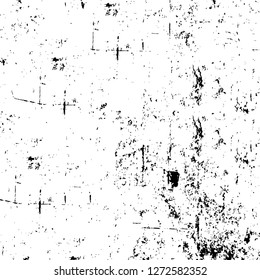 Vector grunge overlay texture. Black and white background. Abstract monochrome image includes a faded effect in dark tones