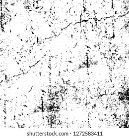Vector grunge overlay texture. Black and white background. Abstract monochrome image includes a faded effect in dark tones