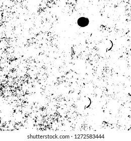 Vector grunge overlay texture. Black and white background. Abstract monochrome image includes a faded effect in dark tones