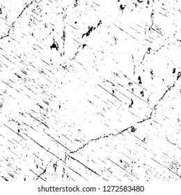 Vector grunge overlay texture. Black and white background. Abstract monochrome image includes a faded effect in dark tones