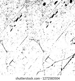 Vector grunge overlay texture. Black and white background. Abstract monochrome image includes a faded effect in dark tones
