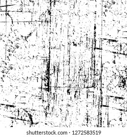 Vector grunge overlay texture. Black and white background. Abstract monochrome image includes a faded effect in dark tones