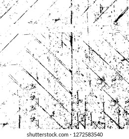 Vector grunge overlay texture. Black and white background. Abstract monochrome image includes a faded effect in dark tones