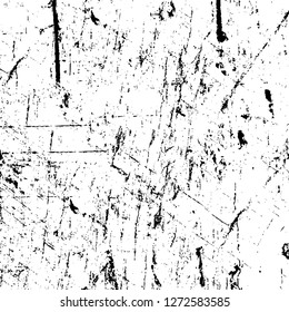 Vector grunge overlay texture. Black and white background. Abstract monochrome image includes a faded effect in dark tones