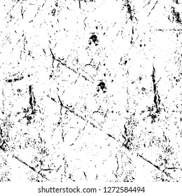 Vector grunge overlay texture. Black and white background. Abstract monochrome image includes a faded effect in dark tones