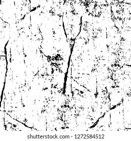 Vector grunge overlay texture. Black and white background. Abstract monochrome image includes a faded effect in dark tones