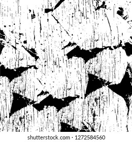 Vector grunge overlay texture. Black and white background. Abstract monochrome image includes a faded effect in dark tones