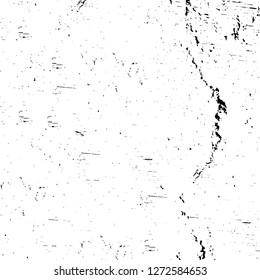Vector grunge overlay texture. Black and white background. Abstract monochrome image includes a faded effect in dark tones