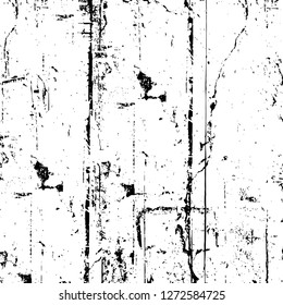 Vector grunge overlay texture. Black and white background. Abstract monochrome image includes a faded effect in dark tones
