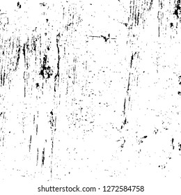 Vector grunge overlay texture. Black and white background. Abstract monochrome image includes a faded effect in dark tones