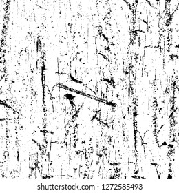 Vector grunge overlay texture. Black and white background. Abstract monochrome image includes a faded effect in dark tones
