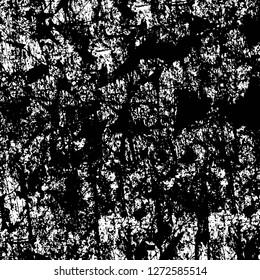 Vector grunge overlay texture. Black and white background. Abstract monochrome image includes a faded effect in dark tones