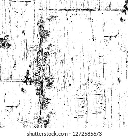 Vector grunge overlay texture. Black and white background. Abstract monochrome image includes a faded effect in dark tones