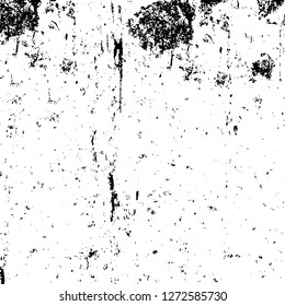 Vector grunge overlay texture. Black and white background. Abstract monochrome image includes a faded effect in dark tones