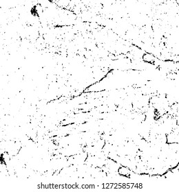 Vector grunge overlay texture. Black and white background. Abstract monochrome image includes a faded effect in dark tones