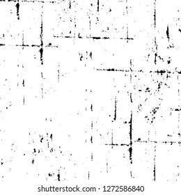 Vector grunge overlay texture. Black and white background. Abstract monochrome image includes a faded effect in dark tones