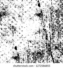 Vector grunge overlay texture. Black and white background. Abstract monochrome image includes a faded effect in dark tones