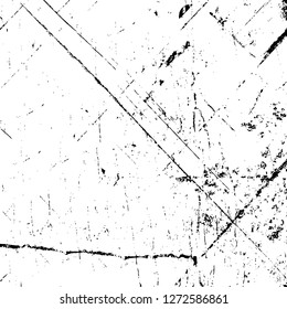 Vector grunge overlay texture. Black and white background. Abstract monochrome image includes a faded effect in dark tones