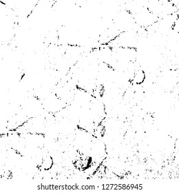 Vector grunge overlay texture. Black and white background. Abstract monochrome image includes a faded effect in dark tones