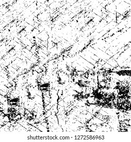 Vector grunge overlay texture. Black and white background. Abstract monochrome image includes a faded effect in dark tones
