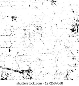Vector grunge overlay texture. Black and white background. Abstract monochrome image includes a faded effect in dark tones
