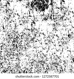 Vector grunge overlay texture. Black and white background. Abstract monochrome image includes a faded effect in dark tones