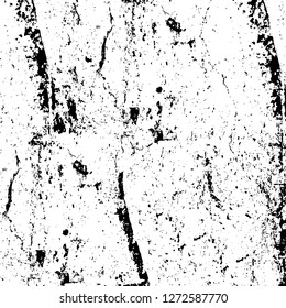 Vector grunge overlay texture. Black and white background. Abstract monochrome image includes a faded effect in dark tones