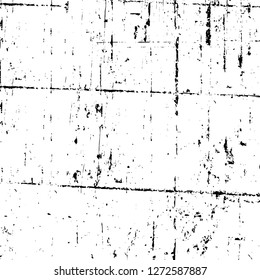 Vector grunge overlay texture. Black and white background. Abstract monochrome image includes a faded effect in dark tones