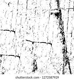 Vector grunge overlay texture. Black and white background. Abstract monochrome image includes a faded effect in dark tones