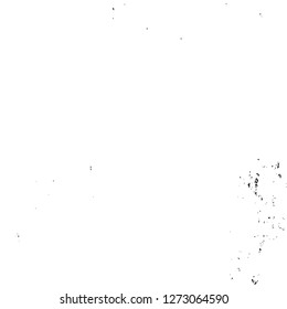 Vector grunge overlay texture. Black and white background. Abstract monochrome image includes a faded effect in dark tones