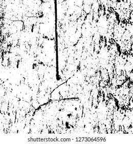 Vector grunge overlay texture. Black and white background. Abstract monochrome image includes a faded effect in dark tones