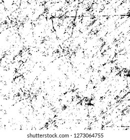 Vector grunge overlay texture. Black and white background. Abstract monochrome image includes a faded effect in dark tones