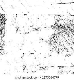 Vector grunge overlay texture. Black and white background. Abstract monochrome image includes a faded effect in dark tones