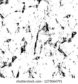 Vector grunge overlay texture. Black and white background. Abstract monochrome image includes a faded effect in dark tones