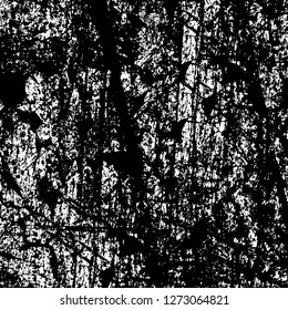 Vector grunge overlay texture. Black and white background. Abstract monochrome image includes a faded effect in dark tones