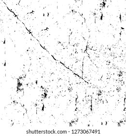 Vector grunge overlay texture. Black and white background. Abstract monochrome image includes a faded effect in dark tones