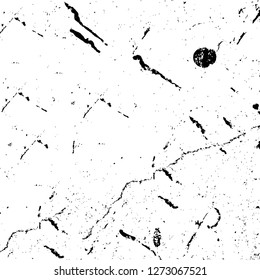 Vector grunge overlay texture. Black and white background. Abstract monochrome image includes a faded effect in dark tones