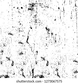 Vector grunge overlay texture. Black and white background. Abstract monochrome image includes a faded effect in dark tones