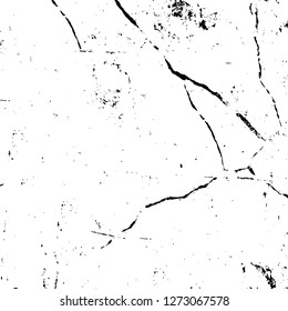 Vector grunge overlay texture. Black and white background. Abstract monochrome image includes a faded effect in dark tones