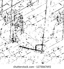 Vector grunge overlay texture. Black and white background. Abstract monochrome image includes a faded effect in dark tones
