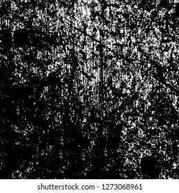 Vector grunge overlay texture. Black and white background. Abstract monochrome image includes a faded effect in dark tones