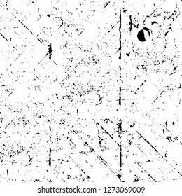 Vector grunge overlay texture. Black and white background. Abstract monochrome image includes a faded effect in dark tones